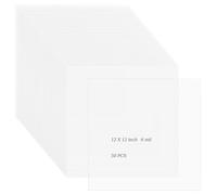 MAKTSAM 50 PCS 12 x 12 Inch Clear Blank Stencil Sheets, 6 Mil Thickness Square Plastic Template Sheets for Cake Decor, Wall Printing, Fabric Stencils