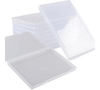 MAKTSAM 8 PCS A4 Plastic File Box, Clear A4 Paper Holder Plastic Scrapbook Paper Storage Boxes with Snap and Lids, Portable A4 Project Case for Magazines, Documents, 30.5 x 22.3 x 2.2cm