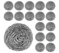MAKTSAM 80 Pack 6.5cm Stainless Steel Scourer, Stainless Steel Scrubber Wire Scourers, Pan Scourers, Steel Wool Scrubber Pad for Tough Cleaning