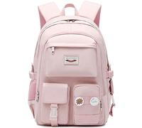Makukke Middle School Backpacks for Teen Girls - kawaii Anime Kids Bookbags Women Casual Daypack (Pink)