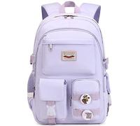 Makukke Middle School Backpacks for Teen Girls - kawaii Anime Kids Bookbags Women Casual Daypack (Purple)