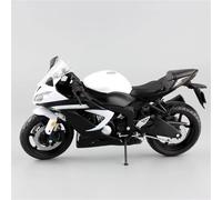 MAKUTU Scale Motorcycle Model 1:12 Alloy Diecast Motorcycle Model Toys Wheel Steering Vehices For Kawasaki ZX-6R For Ninja(White)