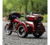 MAKUTU Scale Motorcycle Model 1:12 Diecast Motorcycle Trikes Die Model Toy Home Interior Decoration Birthday Present For Harley For Davidson CVO For Tri Glide 2021(Black- Silver)