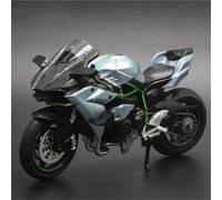 MAKUTU Scale Motorcycle Model 1:12 For KAWASAKI H2R Alloy Racing Motorcycle Simulation Metal Street Race Model Sound And Light Collection Toy Gift(Blue)