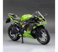 MAKUTU Scale Motorcycle Model Alloy Motorcycle Model Diecast Toys Front Wheel Steering Sound Light Gifts 1:12 For Kawasaki ZX-6R(Green)