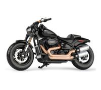 MAKUTU Scale Motorcycle Model Computer Desktop Ornaments 1:18 For Harley For Davidson Fat Bob 114 2022 Motorcycle Model Die Cast Collectible Toys(Black- Silver)