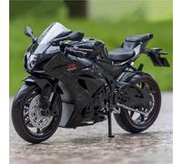 MAKUTU Scale Motorcycle Model Diecast Birthday Gift Alloy Motorcycle Model Toys Collection 1:12 For SUZUKI GSX(Black- Silver)