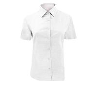 MAKZ Russell Athletic Collection Short Sleeve Easy Care Oxford Shirt Ladies/Womens White XX-Large