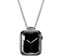 Makzib Necklace Adapter Pendant Compatible with Apple Watch, Infinity & Double Loop Connector Comes with 32inch Stainless Chain 3mm for iWatch Series 8/7/6/5/4/3/SE Infinity Loop 42mm/44mm/45mm/49mm