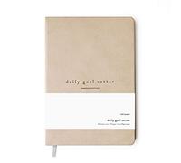 Mal Paper 6 Month Daily Goal Setter - Tan 274 Page Undated Planner | Soft Cover Productivity Diary with Affirmations, Note Pages Weekly & Monthly View | Mindfulness & Wellbeing Manifestation