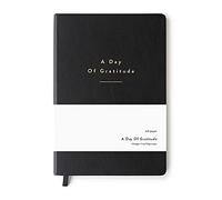 Mål Paper Daily Gratitude Journal - Black PU Leather Hardback | 6 Month Undated Diary | Affirmations, Quotes, Intentions & Day & Night Manifestation Journal | Unique Mindfulness Gift for Women & Men