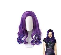Mal Wig Cosplay Costume Descendants 3 Heat Resistant Synthetic Hair Women Fashion Curly Wigs MZ-1442