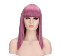Mal Wig Cosplay Fringe With Long Straight Hair + Wig Cap One Size 60cm