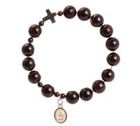 Mala Anglican Muslim Catholic Christian Episcopal Prayer Rosary Beads Bracelet for Men 7'' Handmade (Garnet Beads/10MM)