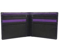 Mala Axis Basic Men's Real Leather Wallet (Black & Purple)