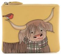 Mala Callum The Coo Collection Leather Coin Purse Keyring RFID Blocking 4306_23 Yellow