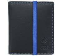 Mala Hudson Collection Leather Wallet Elastic Closure RFID Blocking 1035_66 Black/Blue
