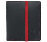 Mala Hudson Collection Leather Wallet Elastic Closure RFID Blocking 1035_66 Black/Red