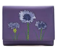 Mala Leather Amana Cornflower Compact Tri-fold Purse - 3673 10 (Purple)