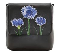 Mala Leather Amana Cornflower Flap Over Crossbody Bag - 7401 10 (Black)