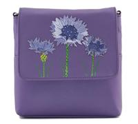 Mala Leather Amana Cornflower Flap Over Crossbody Bag - 7401 10 (Purple)