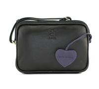 Mala Leather Anishka Camera Hearts Nappa Leather Crossbody Bag - Black
