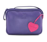 Mala Leather Anishka Camera Hearts Nappa Leather Crossbody Bag - Purple