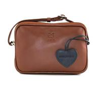 Mala Leather Anishka Camera Hearts Nappa Leather Crossbody Bag - Tan
