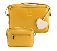 Mala Leather Anishka Heart Camera Bag - Yellow - Leather