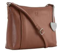 Mala Leather Anishka Heart Slouch Bag - Tan - Leather