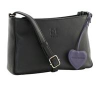 Mala Leather Anishka Heart Small Shoulder Crossbody - black