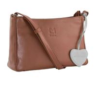 Mala Leather Anishka Heart Small Shoulder Crossbody - Tan
