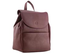 Mala Leather Anishka Plain Leather Small Backpack - Burgundy