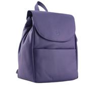 Mala Leather Anishka Plain Leather Small Backpack - Purple