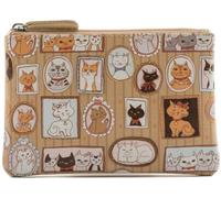 Mala Leather Applique and Printed Leather Coin Purse 4115_11 Cat Portraits