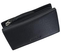 Mala Leather Bailey Collection Leather Tri Fold Purse RFID Blocking 3546_54 Black