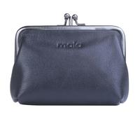 Mala Leather Bailey Leather Double Frame Clasp Purse - Black