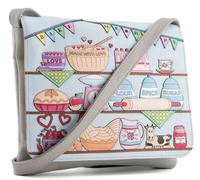 Mala Leather Bake Me Happy Collection Leather Cross Body Bag 7357_19 Grey