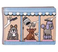 Mala Leather Beau Dog Pooches Pampering Parlour RFID Protected Unisex Card & ID Holder - Genuine Leather with Animal Print Applique - Removable Inserts - Comes with Gift Dustbag