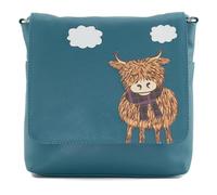 Mala Leather Bella Cross Body Bag with Flap - 7326 33 (Teal)