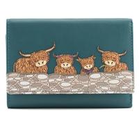 Mala Leather Bella Family Large Tri-Fold Purse - 3639 33 (Teal)