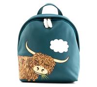 Mala Leather Bella Highland Cow Backpack 7208-33 (Teal)