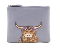 Mala Leather Bella Highland Cow Coin purse - one size - lilac - leather