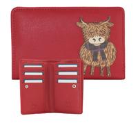 Mala Leather Bella Highland Cow Compact Purse - Ltd Edition Red - one Size - Bright Red - Leather