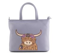 Mala Leather Bella Highland Cow With Flowers Multiway Grab Bag In Lilac - 33 7424