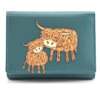 Mala Leather Bella Mum and Daughter Small Tri fold Purse - 3640 33 (Teal)