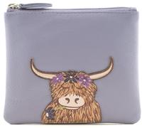 Mala Leather Bella Small Leather Coin Purse with Keyring RFID 4327_33 Lilac