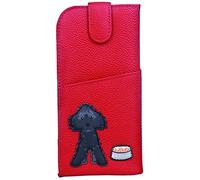 Mala Leather Bertie Collection Leather Glasses Case 5191_83 Red