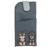Mala Leather Best Friends Collection Leather Glasses Case 5156_65 Grey
