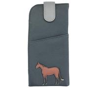 Mala Leather Best Friends Collection Leather Glasses Case 5157_65 Grey